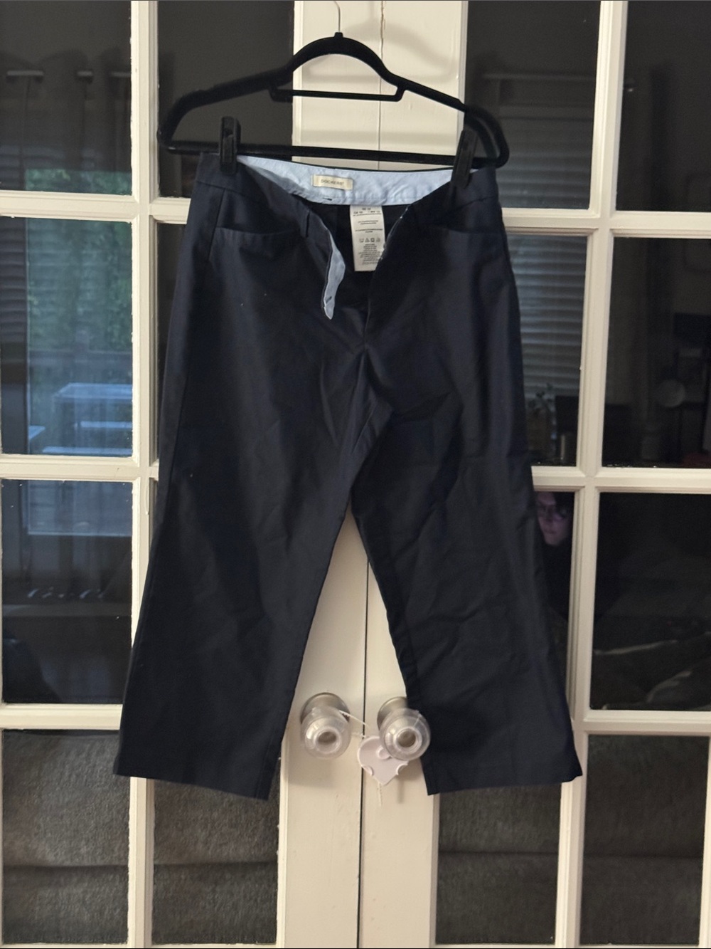 Dockers wide leg ankle length Navy pants